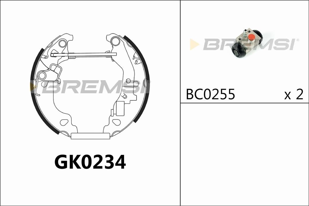 Bremsi GK0234 Колодки гальмівні барабанні, комплект GK0234: Купити в Україні - Добра ціна на EXIST.UA!