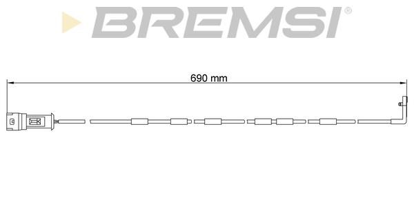 Bremsi WI0524 Датчик зносу гальмівних колодок WI0524: Купити в Україні - Добра ціна на EXIST.UA!
