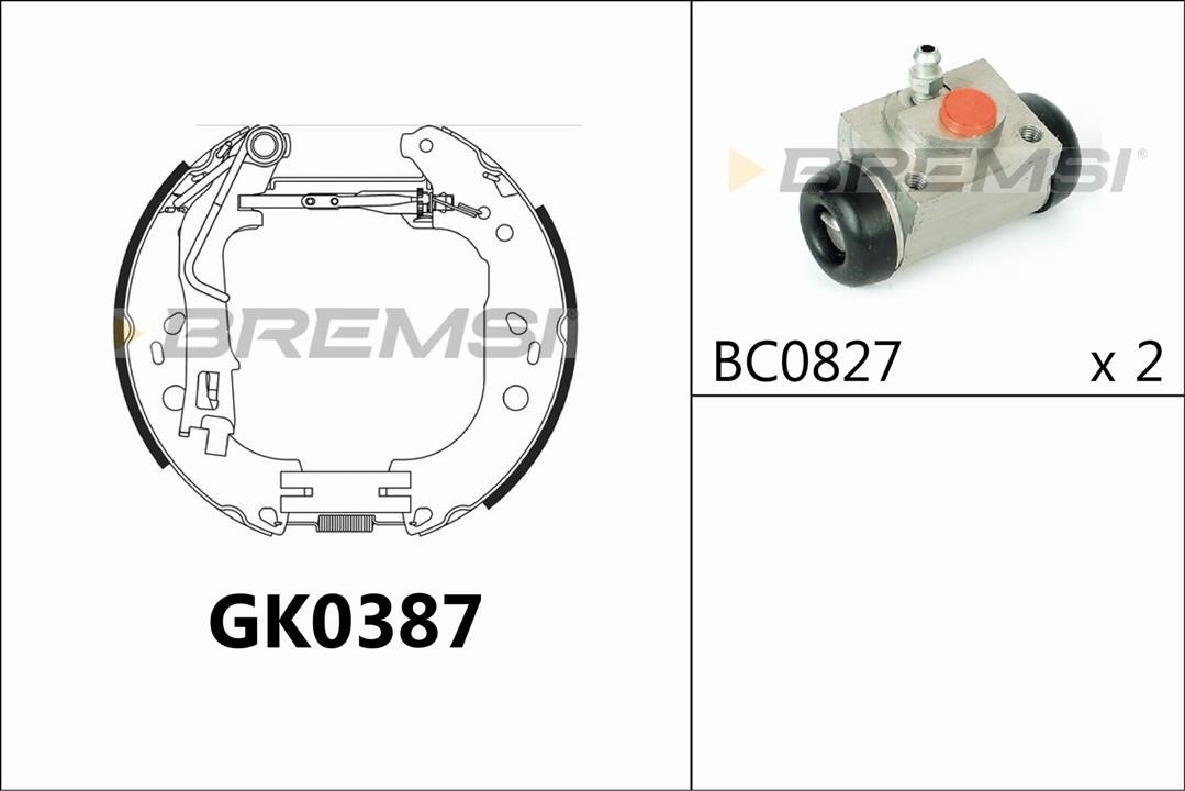 Bremsi GK0387 Колодки гальмівні барабанні, комплект GK0387: Купити в Україні - Добра ціна на EXIST.UA!