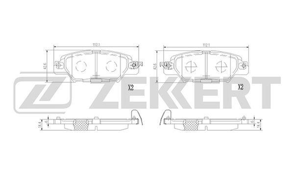 Zekkert BS-3019 Гальмівні колодки задні, комплект BS3019: Купити в Україні - Добра ціна на EXIST.UA!