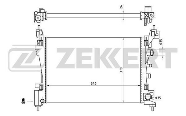 Zekkert MK-1242 Радіатор, система охолодження двигуна MK1242: Купити в Україні - Добра ціна на EXIST.UA!