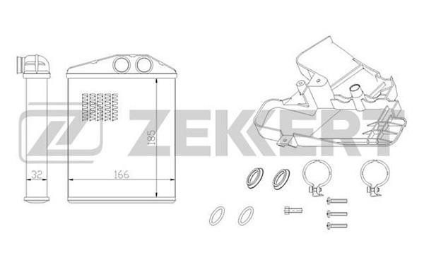 Zekkert MK-5084 Теплообмінник, система опалення салону MK5084: Приваблива ціна - Купити в Україні на EXIST.UA!