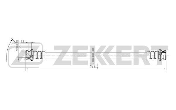 Zekkert BS-9126 Гальмівний шланг BS9126: Купити в Україні - Добра ціна на EXIST.UA!