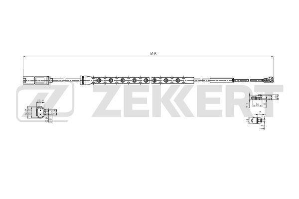 Zekkert BS-8100 Датчик зносу гальмівних колодок BS8100: Купити в Україні - Добра ціна на EXIST.UA!