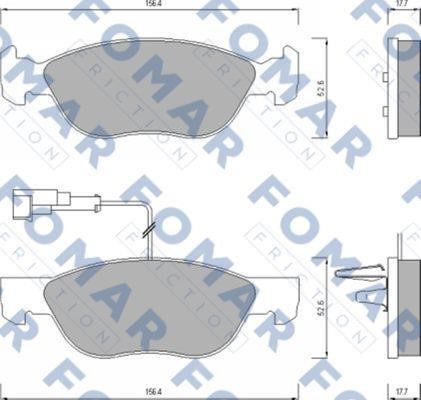 Fomar friction FO 635081 Гальмівні колодки, комплект FO635081: Купити в Україні - Добра ціна на EXIST.UA!