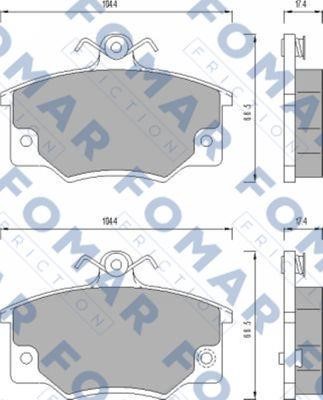 Fomar friction FO 437381 Гальмівні колодки, комплект FO437381: Купити в Україні - Добра ціна на EXIST.UA!