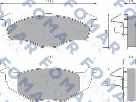 Fomar friction FO 643081 Гальмівні колодки, комплект FO643081: Купити в Україні - Добра ціна на EXIST.UA!