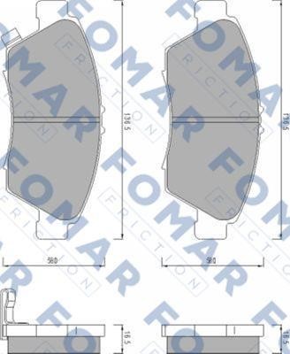 Fomar friction FO 453481 Гальмівні колодки, комплект FO453481: Купити в Україні - Добра ціна на EXIST.UA!