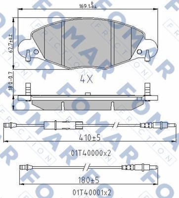 Fomar friction FO 787181 Гальмівні колодки, комплект FO787181: Купити в Україні - Добра ціна на EXIST.UA!