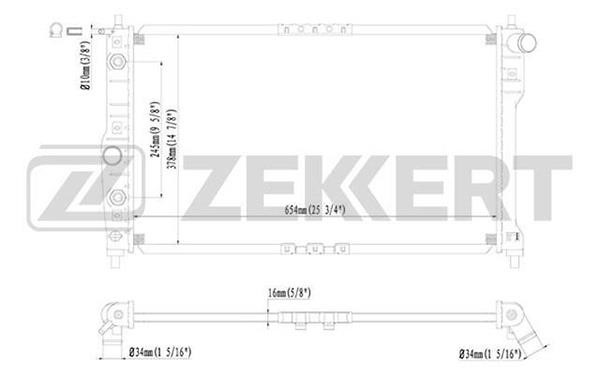 Zekkert MK-1382 Радіатор, система охолодження двигуна MK1382: Купити в Україні - Добра ціна на EXIST.UA!