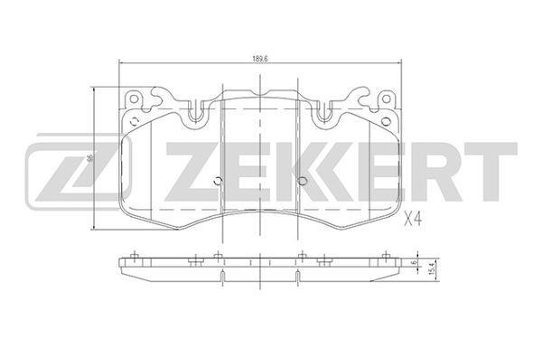 Zekkert BS-2530 Гальмівні колодки передні, комплект BS2530: Купити в Україні - Добра ціна на EXIST.UA!