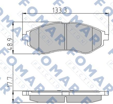 Fomar friction FO 923181 Гальмівні колодки, комплект FO923181: Купити в Україні - Добра ціна на EXIST.UA!