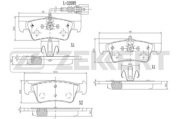 Zekkert BS-2450 Гальмівні колодки передні, комплект BS2450: Купити в Україні - Добра ціна на EXIST.UA!