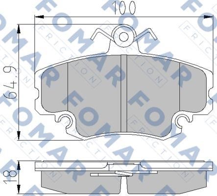 Fomar friction FO 608381 Гальмівні колодки, комплект FO608381: Купити в Україні - Добра ціна на EXIST.UA!