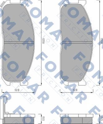 Fomar friction FO 462881 Гальмівні колодки, комплект FO462881: Купити в Україні - Добра ціна на EXIST.UA!