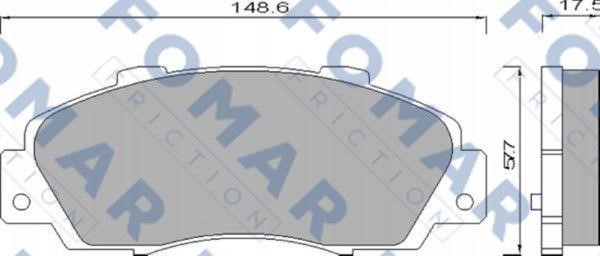 Fomar friction FO 488181 Гальмівні колодки, комплект FO488181: Купити в Україні - Добра ціна на EXIST.UA!