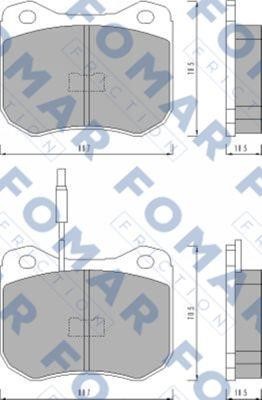 Fomar friction FO 426281 Гальмівні колодки, комплект FO426281: Купити в Україні - Добра ціна на EXIST.UA!