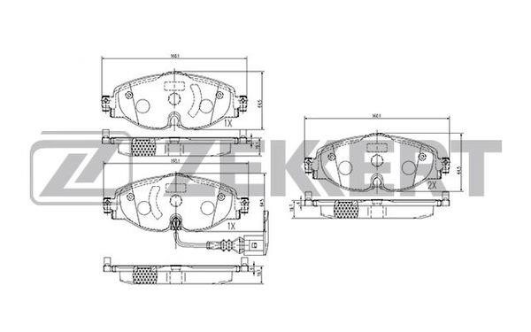 Zekkert BS-1047 Гальмівні колодки, комплект BS1047: Купити в Україні - Добра ціна на EXIST.UA!