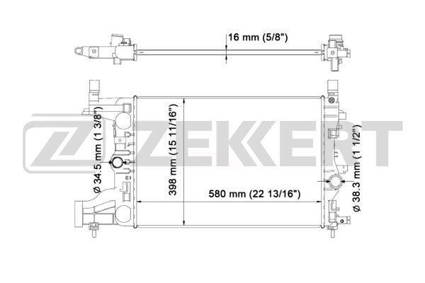 Zekkert MK-1011 Радіатор охолодження двигуна MK1011: Купити в Україні - Добра ціна на EXIST.UA!