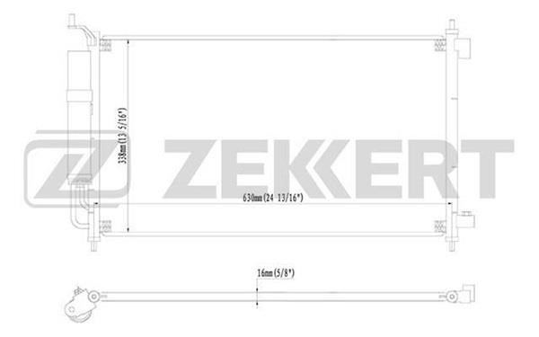 Zekkert MK3056 Радіатор кондиціонера (Конденсатор) MK3056: Купити в Україні - Добра ціна на EXIST.UA!