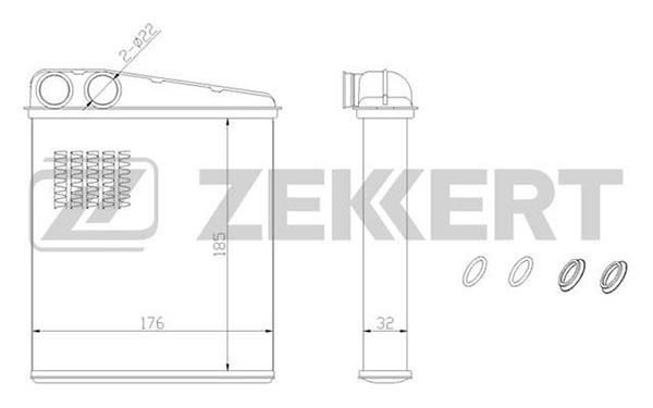 Zekkert MK-5054 Теплообмінник, система опалення салону MK5054: Купити в Україні - Добра ціна на EXIST.UA!