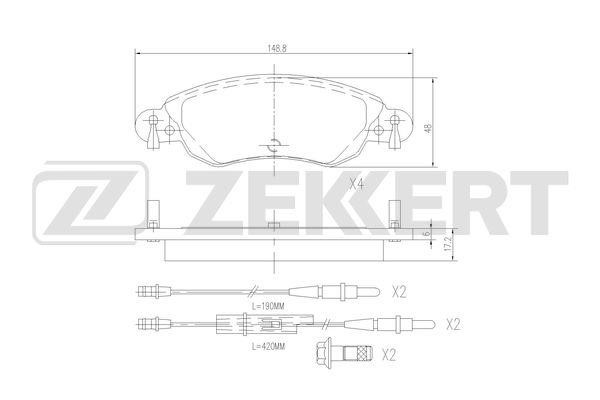 Zekkert BS-3036 Гальмівні колодки, комплект BS3036: Купити в Україні - Добра ціна на EXIST.UA!