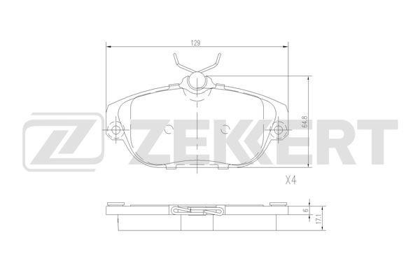 Zekkert BS-2996 Гальмівні колодки, комплект BS2996: Купити в Україні - Добра ціна на EXIST.UA!