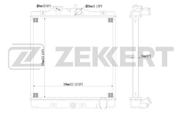 Zekkert MK-1056 Радіатор охолодження двигуна MK1056: Купити в Україні - Добра ціна на EXIST.UA!