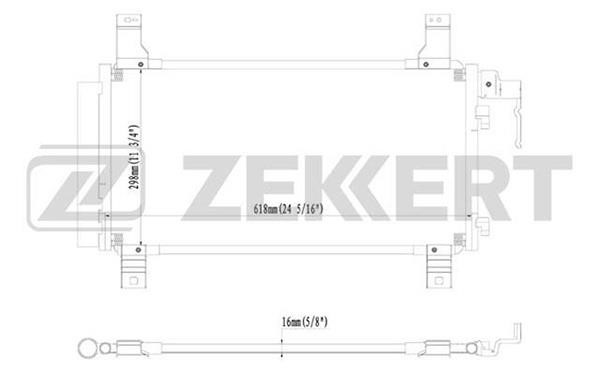 Zekkert MK3043 Радіатор кондиціонера (Конденсатор) MK3043: Приваблива ціна - Купити в Україні на EXIST.UA!