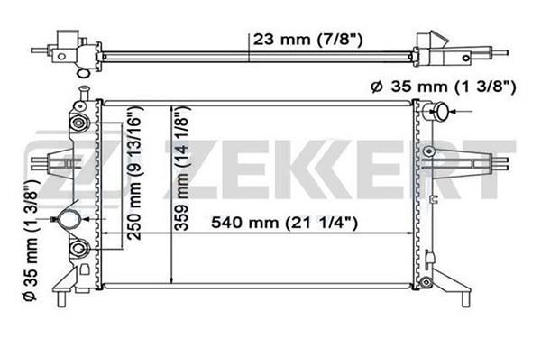 Zekkert MK-1380 Радіатор, система охолодження двигуна MK1380: Купити в Україні - Добра ціна на EXIST.UA!