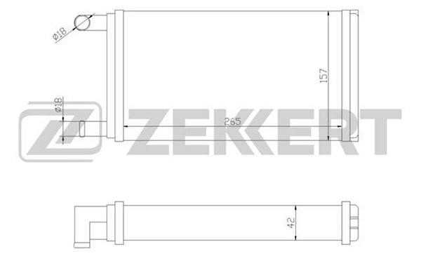 Zekkert MK5004 Радіатор опалювача салону MK5004: Купити в Україні - Добра ціна на EXIST.UA!
