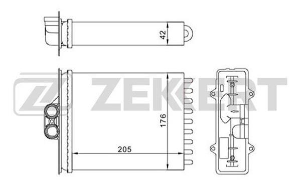 Zekkert MK5034 Радіатор опалювача салону MK5034: Купити в Україні - Добра ціна на EXIST.UA!