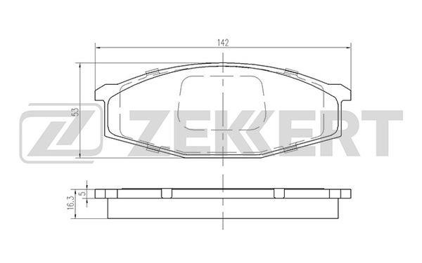 Zekkert BS-2150 Гальмівні колодки передні, комплект BS2150: Купити в Україні - Добра ціна на EXIST.UA!