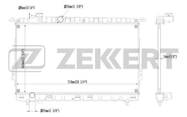Zekkert MK1119 Радіатор охолодження двигуна MK1119: Купити в Україні - Добра ціна на EXIST.UA!