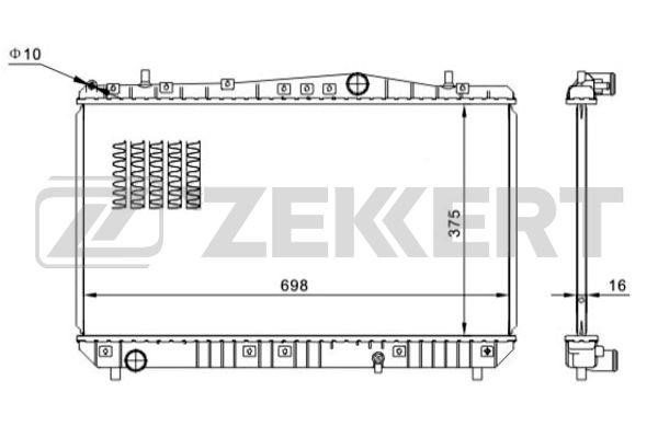 Zekkert MK-1418 Радіатор, система охолодження двигуна MK1418: Приваблива ціна - Купити в Україні на EXIST.UA!
