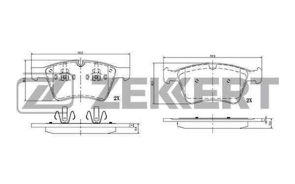 Zekkert BS-2126 Гальмівні колодки передні, комплект BS2126: Купити в Україні - Добра ціна на EXIST.UA!