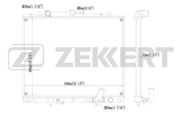 Zekkert MK-1218 Радіатор, система охолодження двигуна MK1218: Купити в Україні - Добра ціна на EXIST.UA!