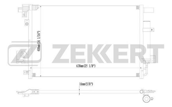 Zekkert MK-3034 Радіатор кондиціонера (Конденсатор) MK3034: Купити в Україні - Добра ціна на EXIST.UA!
