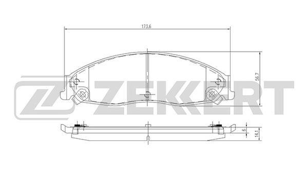 Zekkert BS-2453 Гальмівні колодки, комплект BS2453: Купити в Україні - Добра ціна на EXIST.UA!