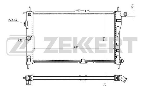 Zekkert MK-1061 Радіатор, система охолодження двигуна MK1061: Купити в Україні - Добра ціна на EXIST.UA!