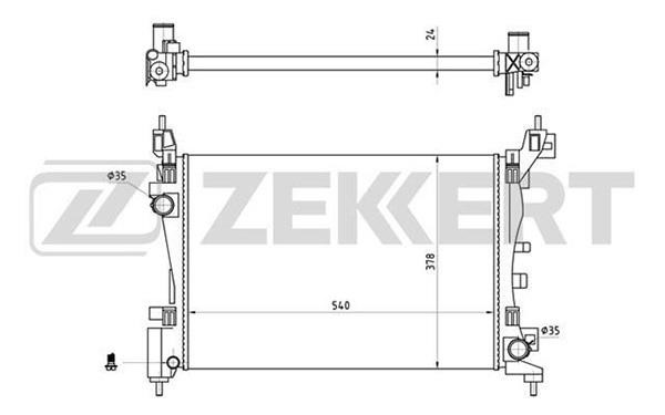 Zekkert MK-1280 Радіатор, система охолодження двигуна MK1280: Приваблива ціна - Купити в Україні на EXIST.UA!