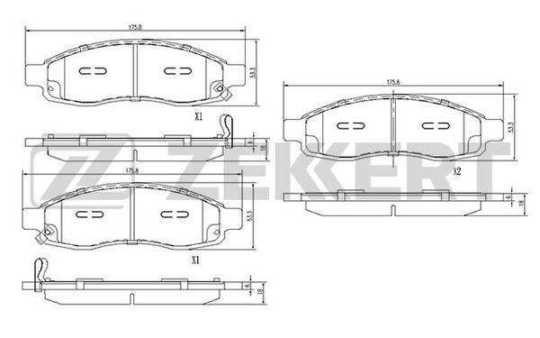 Zekkert BS-2854 Гальмівні колодки передні, комплект BS2854: Купити в Україні - Добра ціна на EXIST.UA!