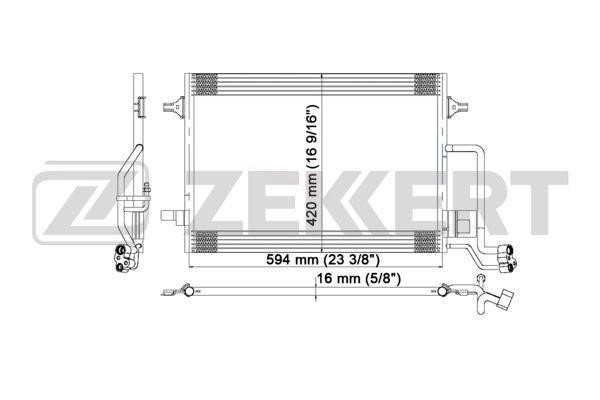 Zekkert MK-3020 Радіатор кондиціонера (Конденсатор) MK3020: Приваблива ціна - Купити в Україні на EXIST.UA!