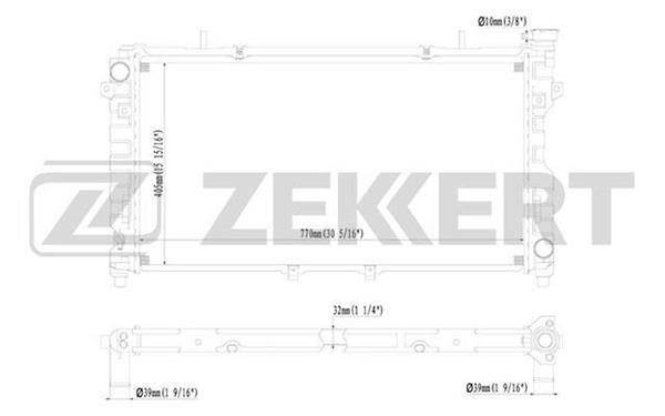 Zekkert MK-1149 Радіатор охолодження двигуна MK1149: Купити в Україні - Добра ціна на EXIST.UA!