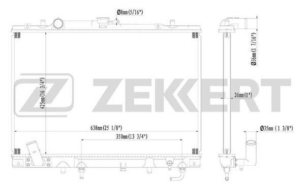 Zekkert MK1131 Радіатор охолодження двигуна MK1131: Купити в Україні - Добра ціна на EXIST.UA!
