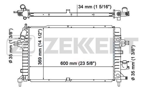 Zekkert MK-1188 Радіатор охолодження двигуна MK1188: Купити в Україні - Добра ціна на EXIST.UA!