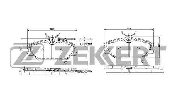 Zekkert BS-1281 Гальмівні колодки, комплект BS1281: Приваблива ціна - Купити в Україні на EXIST.UA!