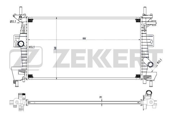 Zekkert MK-1539 Радіатор, охолодження двигуна MK1539: Купити в Україні - Добра ціна на EXIST.UA!