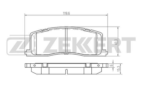 Zekkert BS-2098 Гальмівні колодки задні, комплект BS2098: Купити в Україні - Добра ціна на EXIST.UA!