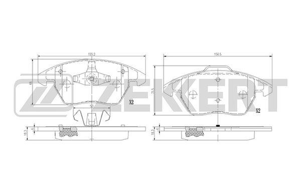 Zekkert BS-1375 Гальмівні колодки, комплект BS1375: Купити в Україні - Добра ціна на EXIST.UA!